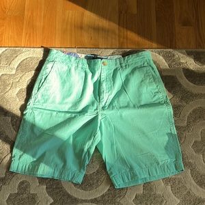 34 Chaps Flat Front Green-ish Shorts
